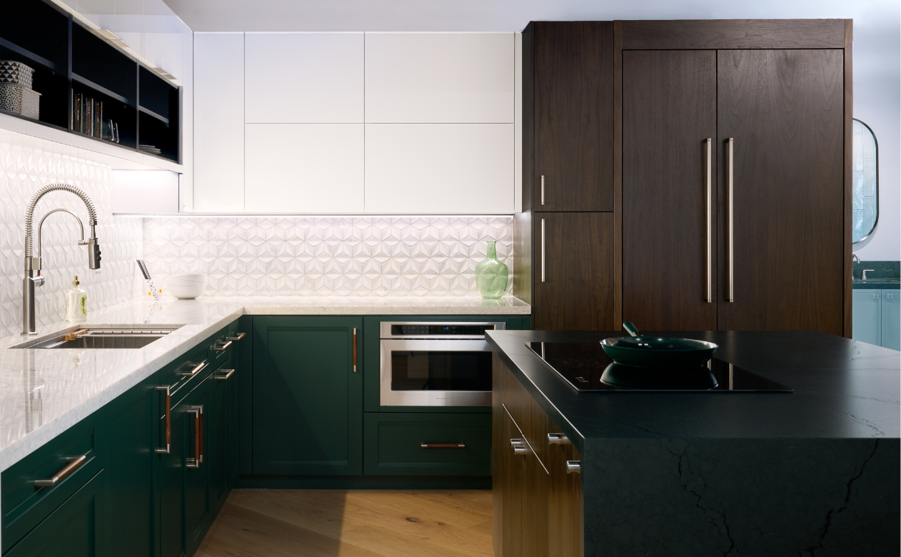 kitchen display with white quartz countertops in Honolulu, HI