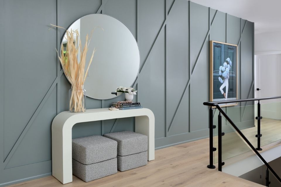 modern entryway table Design by MICHELLE BERWICK Photography by LARRY ARNAL